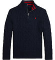 Polo Ralph Lauren Bluse m. Lynlås - Strik - Navy