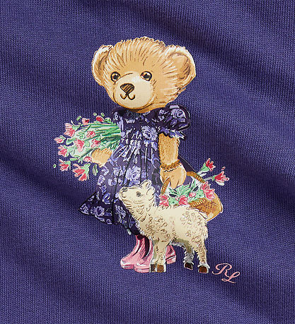 Polo Ralph Lauren Sweatkjole m. Bloomers - Lilla m. Bamse