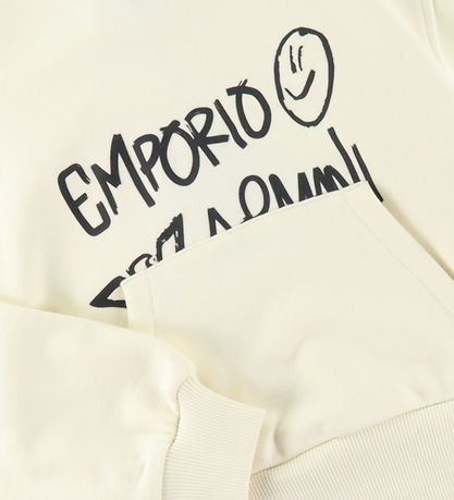 Emporio Armani Sweatshirt  - Cropped - Vanilla Ice m. Sort