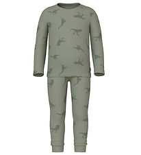 Name It Nattøj - Noos - NmmNightset - Rib - Agave Green