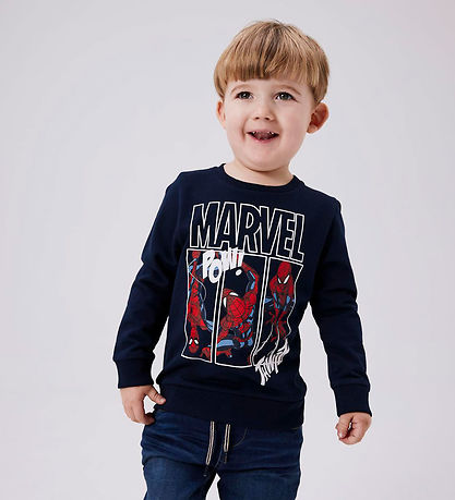Name It Sweatshirt - Noos - NmmJessie Spiderman - Dark Sapphire