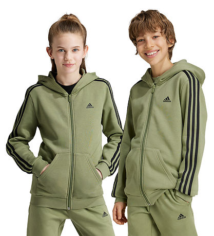 adidas Performance Cardigan - U 3S FL FZ - Grøn/Sort