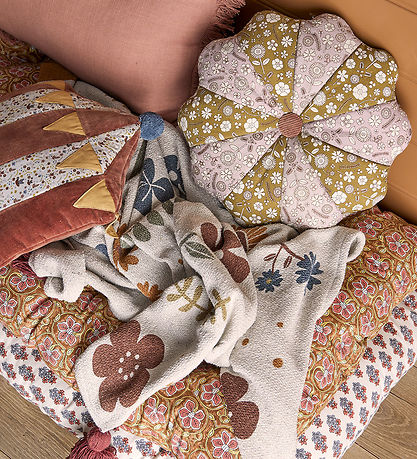 Bloomingville Mini Tæppe - 160x130 cm - Bryn - Brun m. Print