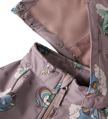 Name It Softshelldragt m. Fleece - Noos - NmfAlfa08 - Purple Dov