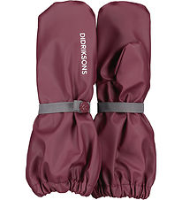 Didriksons Rain Mitts w. Fleece - PU - Pileglove - Rusty Wine