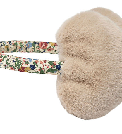 Sofie Schnoor Ørevarmere - Beige m. Blomster