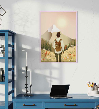 Vissevasse Billederamme - Træ - 50x70 cm - Rosa