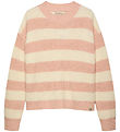 Calvin Klein Bluse - Strik - Ck Stripe - Peach Whip