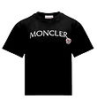 Moncler T-shirt - Sort m. Hvid