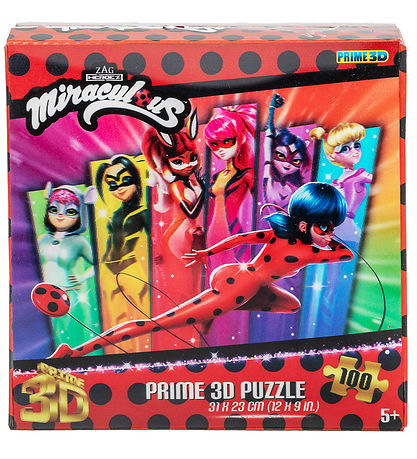 Prime 3D Puzzle Puslespil - 3D - 100 Brikker - Miraculous