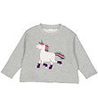 Freds World Sweatshirt - Hello Unicorn - Pale Greymarl