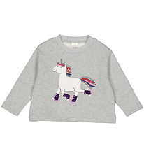 Freds World Sweatshirt - Hello Unicorn - Pale Graumeliert