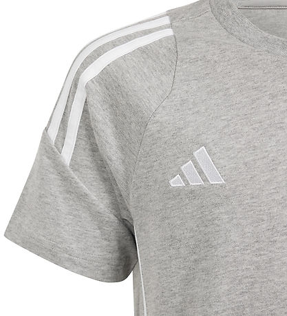 adidas Performance T-shirt - Tiro24 Swteey - Grå/Hvid