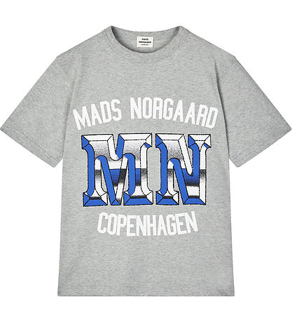 Mads Nørgaard T-shirt - Theo - Light Grey Melange