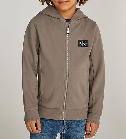 Calvin Klein Cardigan - Badge Zip - Falcon