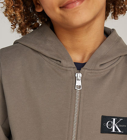 Calvin Klein Cardigan - Badge Zip - Falcon