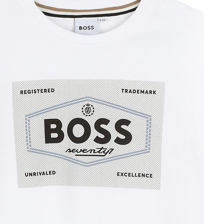 BOSS Bluse - Hvid m. Sort