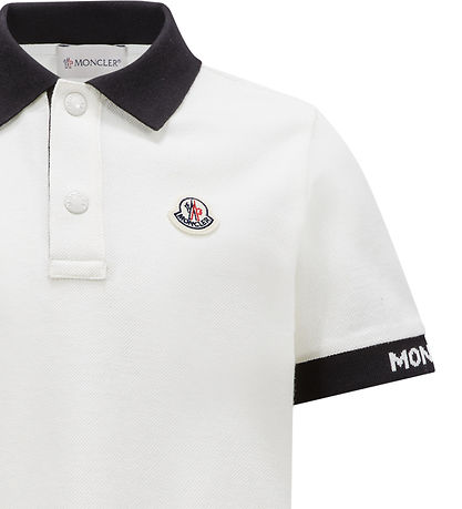 Moncler Polo - Hvid m. Sort