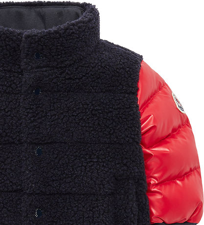 Moncler Dunjakke m. Fleece - Tyler - Navy m. Rød