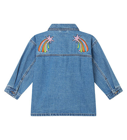 Stella McCartney Kids Denimjakke - Blå m. Stjerneskud