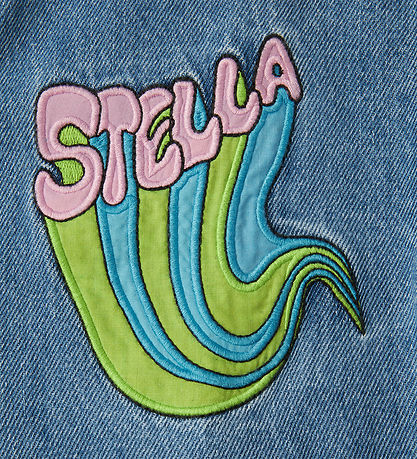 Stella McCartney Kids Denimjakke - Blå m. Stjerneskud