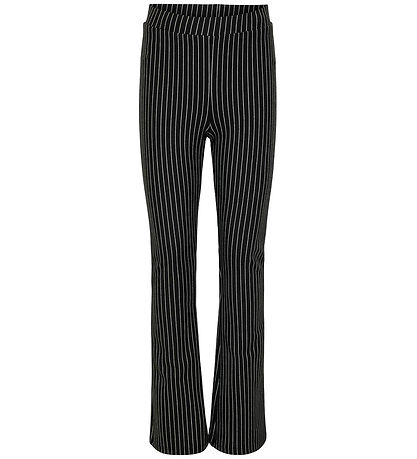 Kids Only Bukser - KogBlair Striped Flared - Black/Cloud Dancer