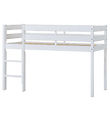 Hoppekids Seng - Halvhøj - ECO Comfort - 166x76x114 cm - Hvid