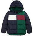 Tommy Hilfiger Puffer Jacket - Colorblock - Ornamental Green/Rou