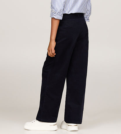 Tommy Hilfiger Fløjlsbukser - Wide - Desert Sky