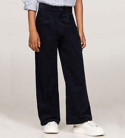 Tommy Hilfiger Fløjlsbukser - Wide - Desert Sky