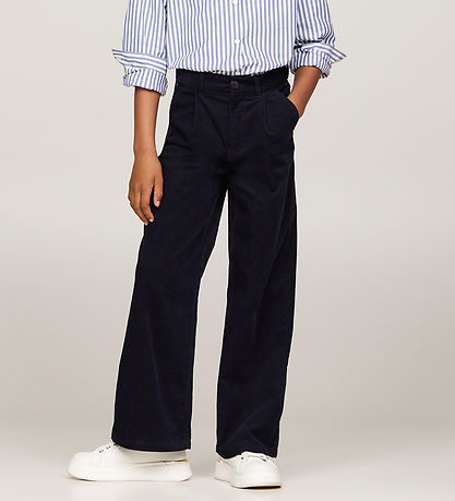 Tommy Hilfiger Fløjlsbukser - Wide - Desert Sky