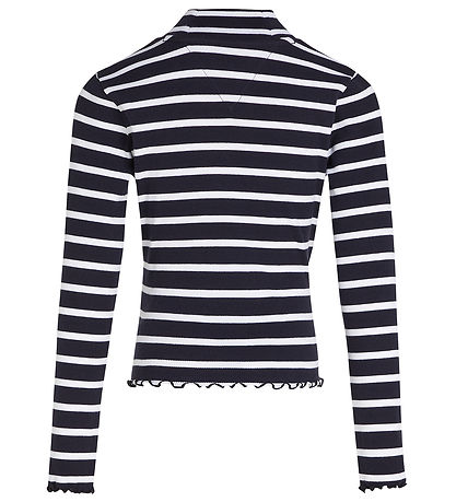 Tommy Hilfiger Bluse - Mock Neck - Rib - Desert Sky Stripe