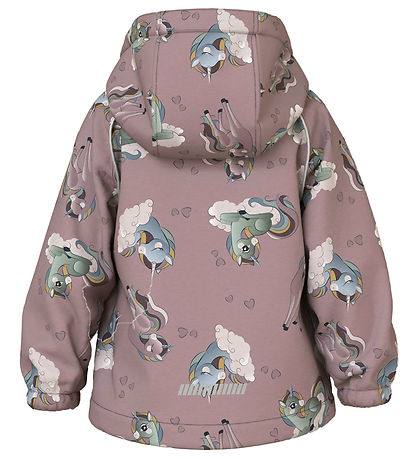 Name It Softshelljakke m. Fleece - NmfAfla08 - Purple Dove m. En