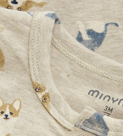 Minymo Body l/æ - Beigemeleret m. Hunde