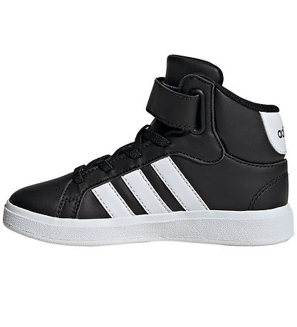 adidas Performance Støvler - Grand Court Mid K - Sort/Hvid