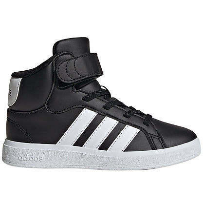 adidas Performance Støvler - Grand Court Mid K - Sort/Hvid