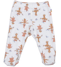Joha Leggings m. Fødder - Uld/Bambus - Off White