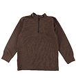 Joha Blouse - Wool - Zipper - Dark Brown