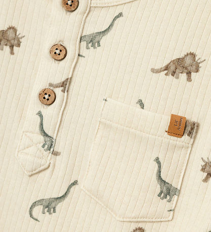 Lil' Atelier Bluse - Rib - NmmGio - Birch/Aop