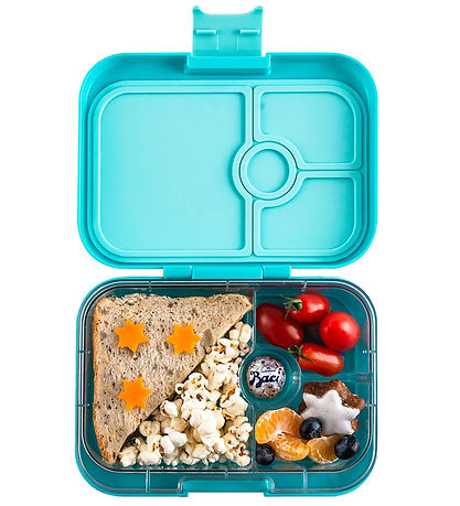 Yumbox Madkasse m. 4 Rum - Bento Panino - Misty Aqua - Rainbow T