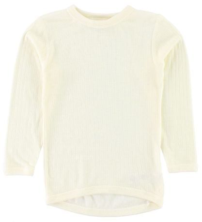 Joha Bluse - Uld - Råhvid