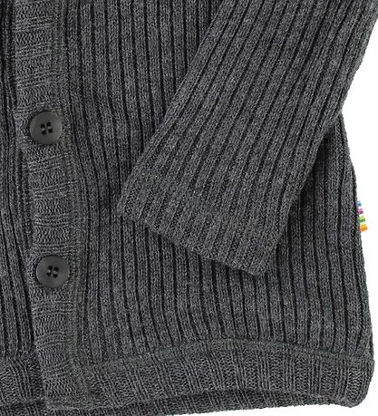 Joha Strik Cardigan - Uld - Koksgrå