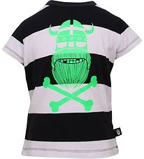 Danefæ T-shirt - Danepuppy - Sort/Hvid Stribet Erik Spøgelse