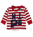 Freds World Bluse - Rød/Hvidstribet m. Anker