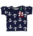 Freds World T-shirt - Navy m. Anker & sløjfe