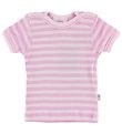 Joha T-shirt - Lyserød m. Striber