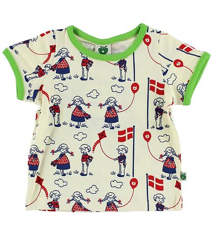 Småfolk T-shirt - Creme m. Fødselsdag