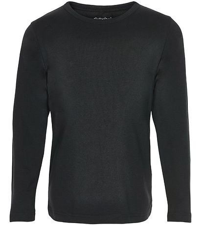 Minymo Bluse - 2-pak - Sort/Gråmeleret