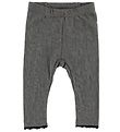 En Fant Leggings - Grå m. Hulmønster
