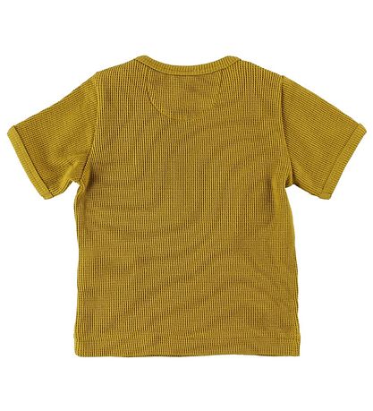 En Fant T-Shirt - Karrygul m. Hulmønster
